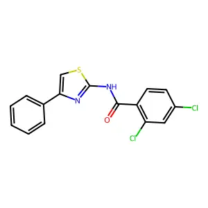 2,4-Dichloro-N-(4-phenyl-thiazol-2-yl)-benzamide structure