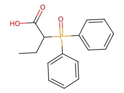 2-Diphenylphosphorylbutanoic acid structure