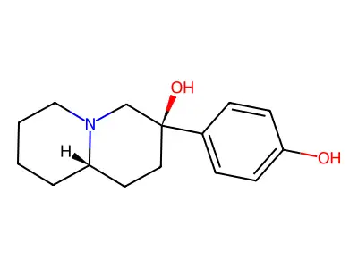 2H-Quinolizin-3-equatorial-ol, octahydro-3-axial-(4-hydroxyphenyl)- structure