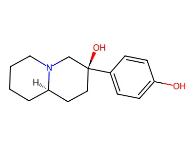 2H-Quinolizin-3-axial-ol, octahydro-3-equatorial-(4-hydroxyphenyl)- structure