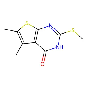5,6-dimethyl-2-methylsulfanyl-3H-thieno[2,3-d]pyrimidin-4-one structure