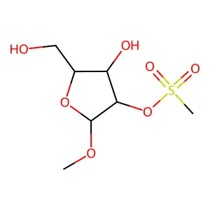 Methyl 2-methylsulfonyl-alpha-d-xylofuranoside structure