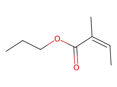 Propyl 2-methylbut-2-enoate structure