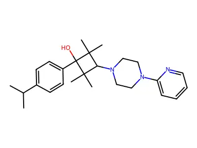 cis-1-(4-Isopropylphenyl)-2,2,4,4-tetramethyl-3-(4-(pyridyl-2)-piperazinyl)cyclobutanol structure