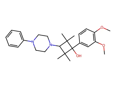 cis-1-(3,4-Dimethoxyphenyl)-3-(4-phenyl-1-piperazinyl)-2,2,4,4-tetramethylcyclobutanol structure