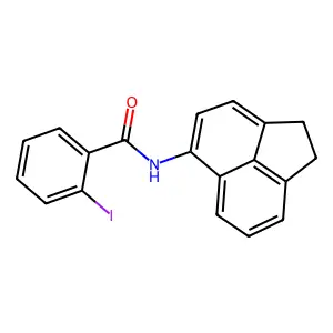 N-(1,2-dihydroacenaphthylen-5-yl)-2-iodobenzamide structure