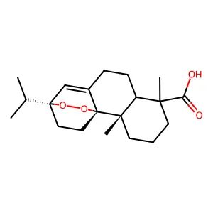 9,13-Epidioxy-8(14)-abieten-18-oic acid structure