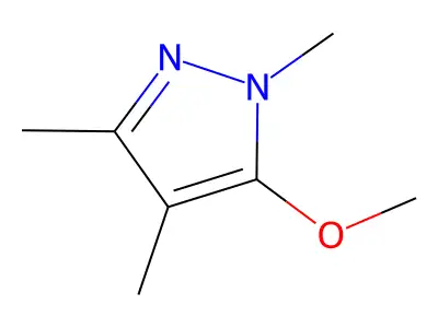 1,3,4-Trimethyl-5-methoxypyrazole structure