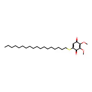 2,3-Dimethoxy-5-octadecylsulfanylcyclohexa-2,5-diene-1,4-dione structure