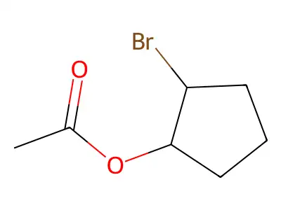 cis-2-Bromocyclopentanol acetate structure
