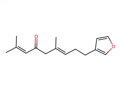 (6E)-9-(furan-3-yl)-2,6-dimethylnona-2,6-dien-4-one structure