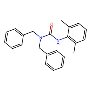1,1-Dibenzyl-3-(2,6-xylyl)urea structure