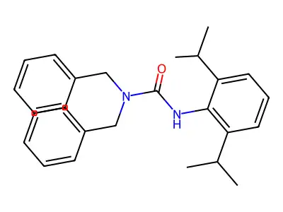 1,1-Dibenzyl-3-[2,6-di(propan-2-yl)phenyl]urea structure
