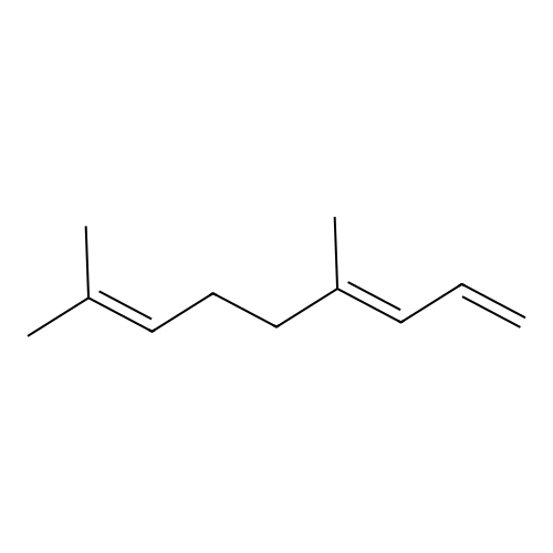 (3E)-4,8-dimethyl-1,3,7-nonatriene structure