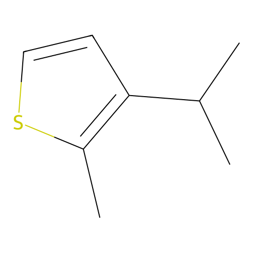 Thiophene, 3-(1-methylethyl)-2-methyl structure