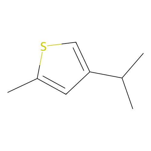 Thiophene, 3-(1-methylethyl)-5-methyl structure