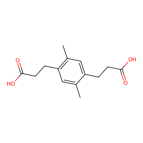 3,3'-(2,5-Dimethylbenzene-1,4-diyl)dipropanoic acid structure