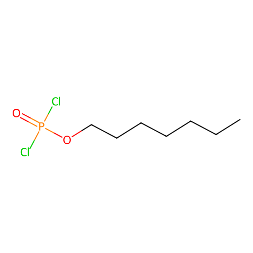 Phosphorodichloridic acid, heptyl ester structure