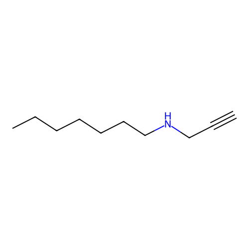 N-prop-2-ynylheptan-1-amine structure