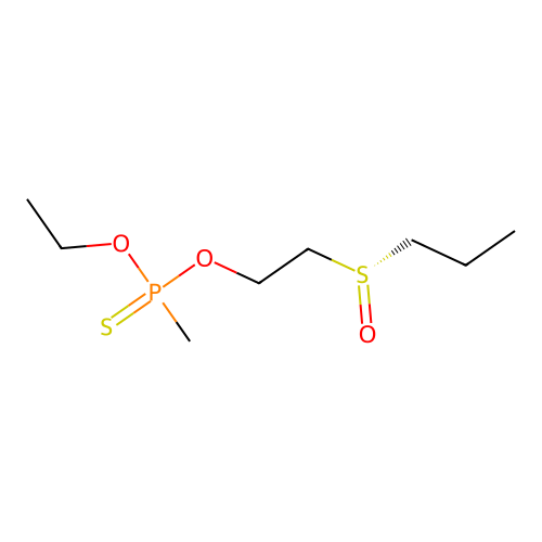 Phosphonothioic acid, methyl-, O-ethyl S-(2-(propylsulfinyl)ethyl) ester structure