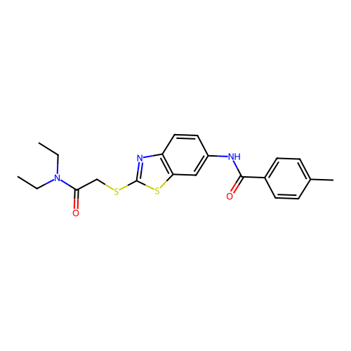 N-(2-((2-(diethylamino)-2-oxoethyl)thio)benzo[d]thiazol-6-yl)-4-methylbenzamide structure