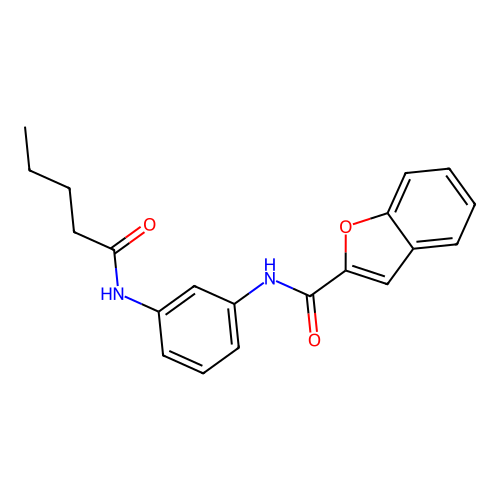 N-[3-(pentanoylamino)phenyl]-1-benzofuran-2-carboxamide structure
