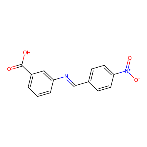 3-{[(4-Nitrophenyl)methylen]amino}benzoic acid structure
