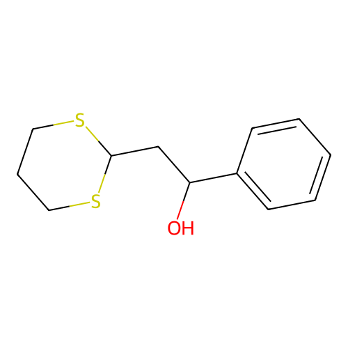 2-(1,3-Dithian-2-yl)-1-phenylethanol structure