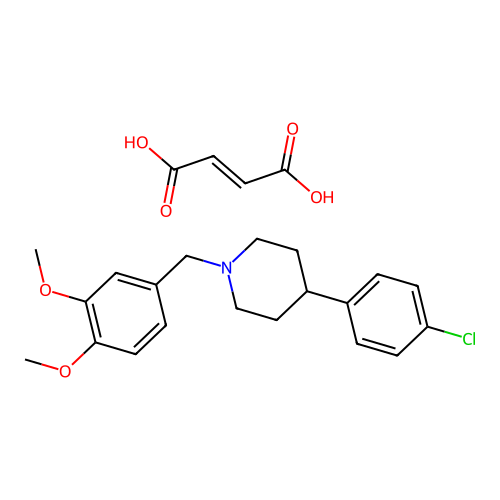 Piperidine, 4-(p-chlorophenyl)-1-(3,4-dimethoxybenzyl)-, maleate structure