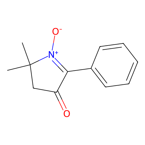 3H-Pyrrol-3-one, 4,5-dihydro-5,5-dimethyl-2-phenyl-, 1-oxide structure