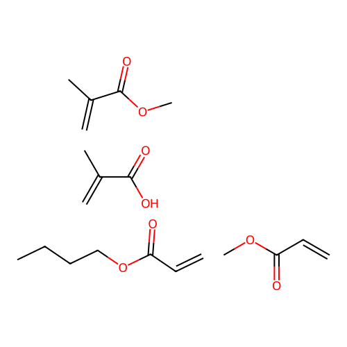 Butyl Prop-2-enoate; Methyl 2-methylprop-2-enoate; Methyl Prop-2-enoate; 2-methylprop-2-enoic Acid structure
