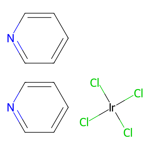 (OC-6-22)-Tetrachlorobis(pyridine)iridium structure