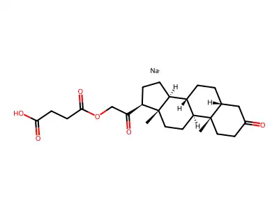 4-[(3,20-Dioxopregnan-21-yl)oxy]-4-oxobutanoate structure