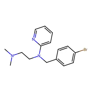 N1-((4-Bromophenyl)methyl)-N2,N2-dimethyl-N1-2-pyridinyl-1,2-ethanediamine structure