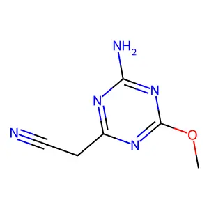 1,3,5-Triazin-2-acetonitrile, 4-amino-6-methoxy- structure