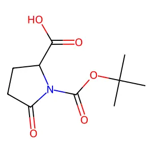 1,2-Pyrrolidinedicarboxylic acid, 5-oxo-, 1-(1,1-dimethylethyl) ester, (2S)- structure