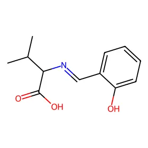 N-(2-hydroxybenzylidene)valine structure