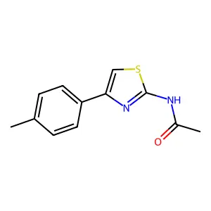 N-[4-(4-methylphenyl)-1,3-thiazol-2-yl]acetamide structure