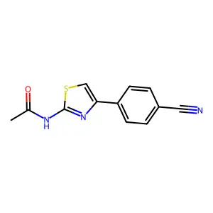 N-[4-(4-cyanophenyl)-1,3-thiazol-2-yl]acetamide structure