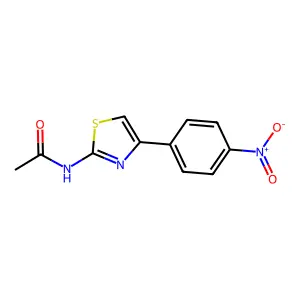 N-[4-(4-nitrophenyl)-1,3-thiazol-2-yl]acetamide structure