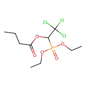 Butyric acid, ester with diethyl (2,2,2-trichloro-1-hydroxyethyl)phosphonate structure