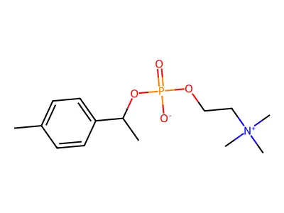 p-Tolyl-methyl-1-methylphosphate de choline structure