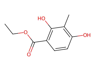 Ethyl 2,4-dihydroxy-3-methylbenzoate structure