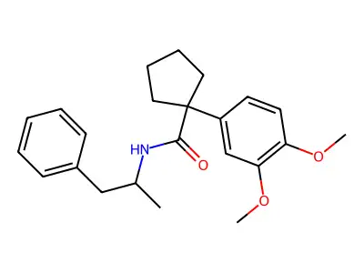 1-(3,4-dimethoxyphenyl)-N-(1-phenylpropan-2-yl)cyclopentane-1-carboxamide structure
