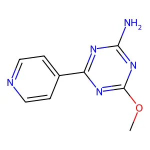 1,3,5-Triazin-2-amine, 4-methoxy-6-(4-pyridinyl)- structure