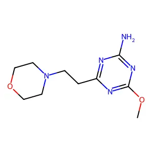 1,3,5-Triazin-2-amine, 4-methoxy-6-(2-(4-morpholinyl)ethyl)- structure