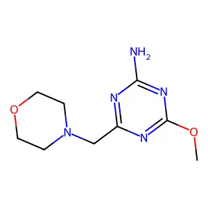 1,3,5-Triazin-2-amine, 4-methoxy-6-(4-morpholinylmethyl)- structure