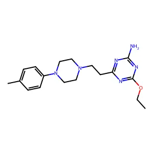 4-Ethoxy-6-(2-(4-(4-methylphenyl)-1-piperazinyl)ethyl)-1,3,5-triazin-2-amine structure