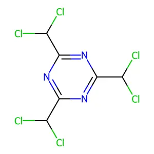 s-Triazine, 2,4,6-tris(dichloromethyl)- structure