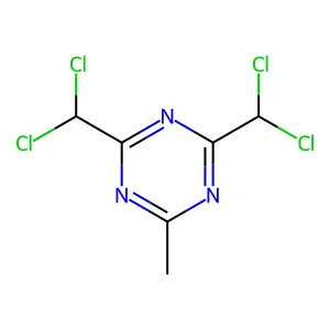 2,4-Bis(dichloromethyl)-6-methyl-1,3,5-triazine structure